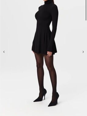 Naked wardrobe black turtleneck mini dress sz small